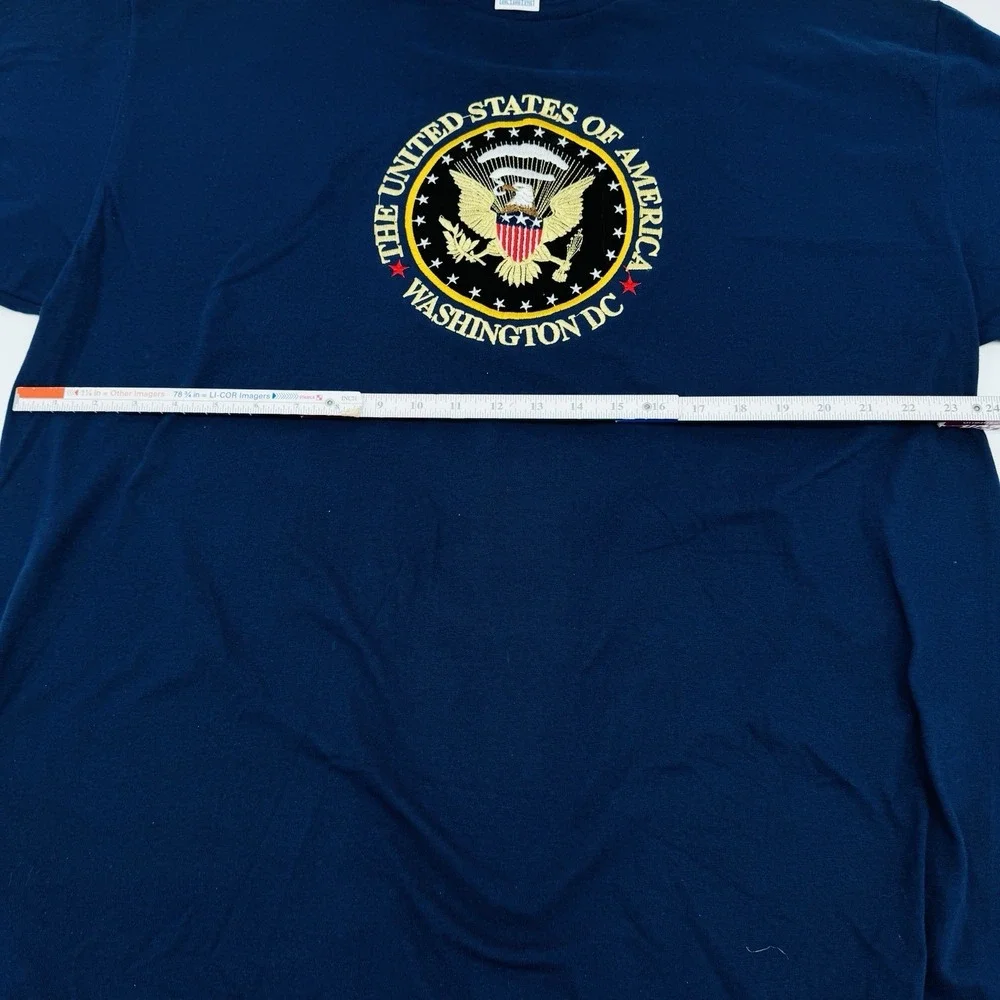 Washington DC United States of America‎ Eagle Graphic T-Shirt Navy Blue Mens 2XL
